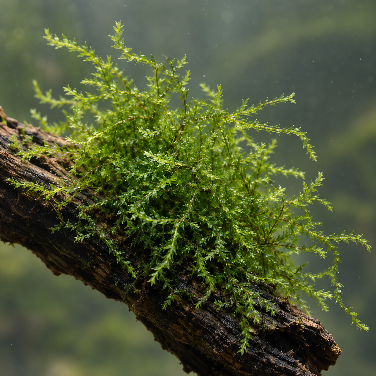 AI illustration intended to depict Java moss; identity unverified